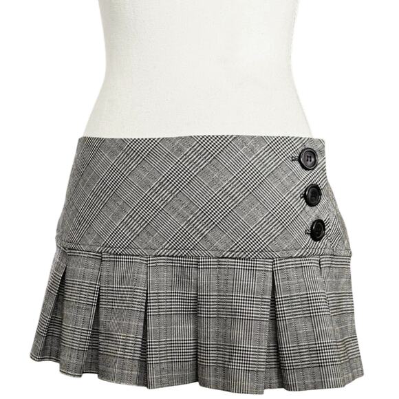 Charlotte Russe Y2K micro mini skirt plaid academia schoolgirl alt grunge size L - Picture 5 of 10